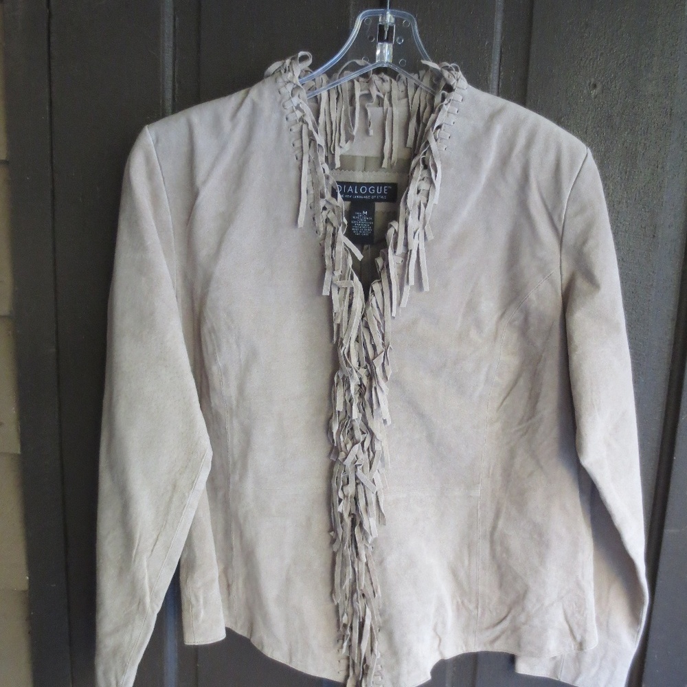 Suede Jacket w/fringe - new